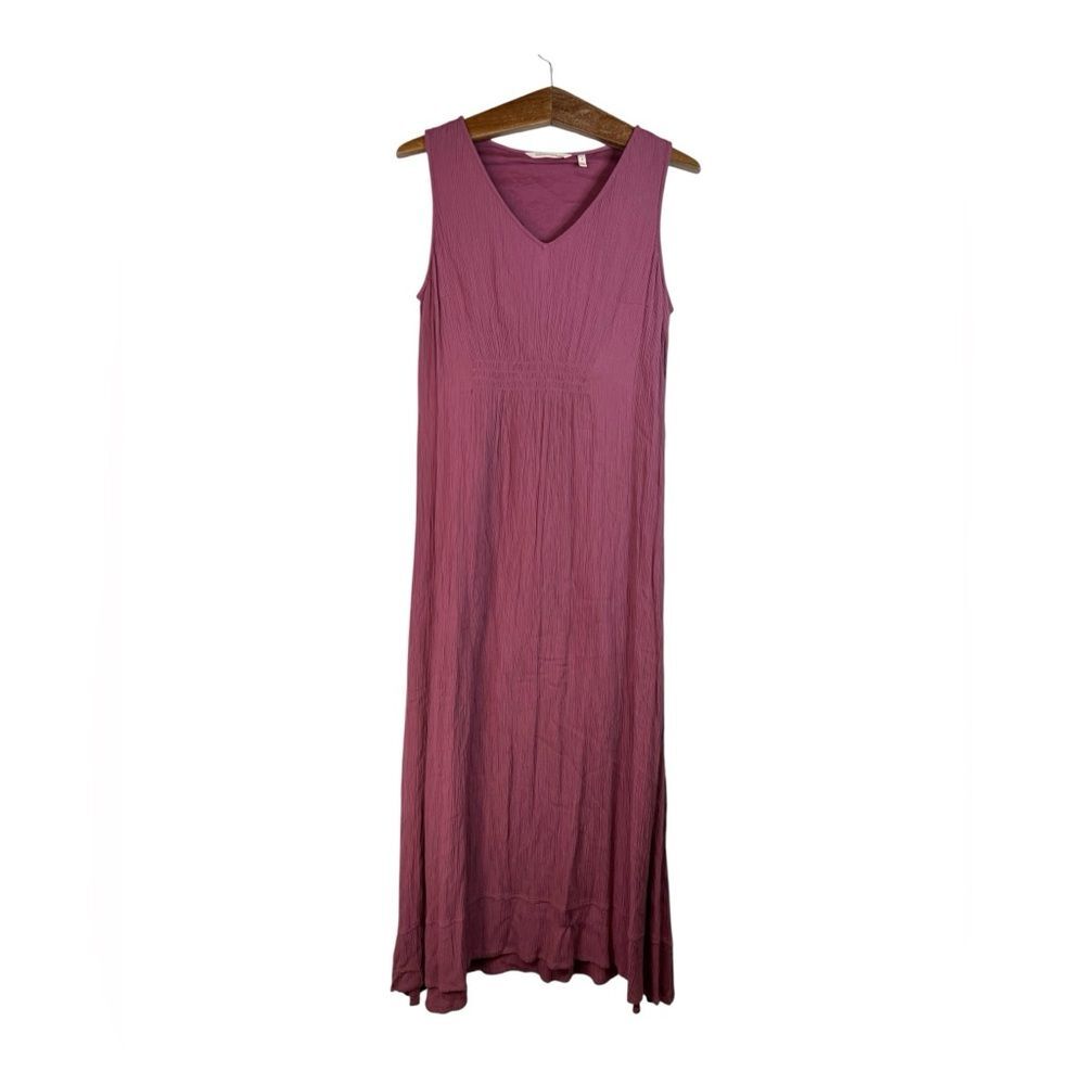 Soft Surroundings Katriane Maxi Long Sleeveless Dress Burgundy Boho Coquette S